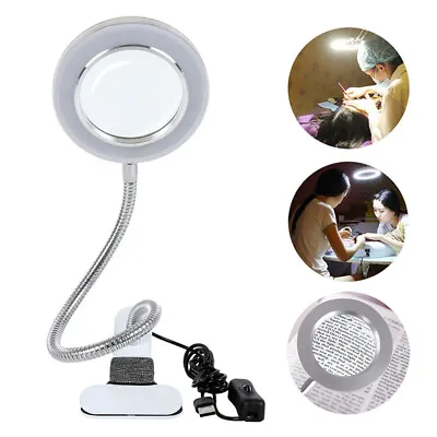 8X LED Magnifying Glass Lamp Desk Table Light Loupe Magnifier Tattoo Nail Ar)>G • $13.61